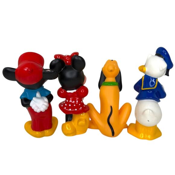Vintage Mickey and Friends Bath Toys Plastic Rubber Set of 4 - Picture 2 of 11